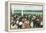 Saratoga Springs, New York - Crowds at Race Track Ticket Windows-Lantern Press-Framed Stretched Canvas