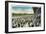 Saratoga Springs, New York - Crowds at Saratoga Race Track & Clubhouse-Lantern Press-Framed Art Print