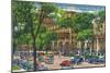 Saratoga Springs, New York - Grand Union and Rip Van Winkle Hotels View-Lantern Press-Mounted Art Print