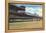 Saratoga Springs, New York - Racetrack View of Clubhouse, Band Stand-Lantern Press-Framed Stretched Canvas