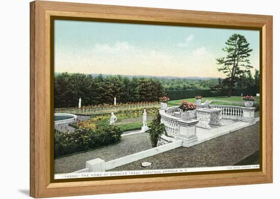 Saratoga Springs, New York - View from the Yaddo Rose Garden Terrace-Lantern Press-Framed Stretched Canvas