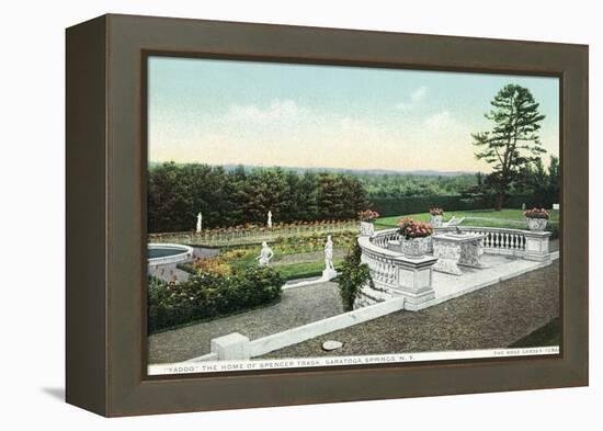 Saratoga Springs, New York - View from the Yaddo Rose Garden Terrace-Lantern Press-Framed Stretched Canvas