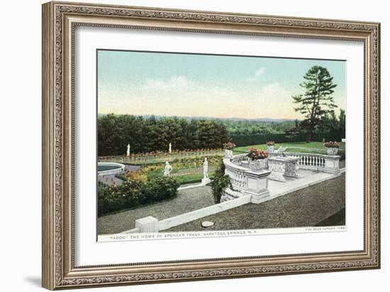 Saratoga Springs, New York - View from the Yaddo Rose Garden Terrace-Lantern Press-Framed Art Print