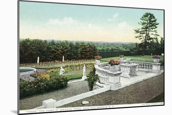 Saratoga Springs, New York - View from the Yaddo Rose Garden Terrace-Lantern Press-Mounted Art Print