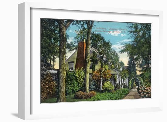 Saratoga Springs, New York - View of Inniscarra, Olcott Residence-Lantern Press-Framed Art Print