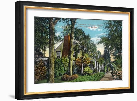 Saratoga Springs, New York - View of Inniscarra, Olcott Residence-Lantern Press-Framed Art Print