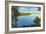 Saratoga Springs, New York - View of Saratoga Lake-Lantern Press-Framed Art Print