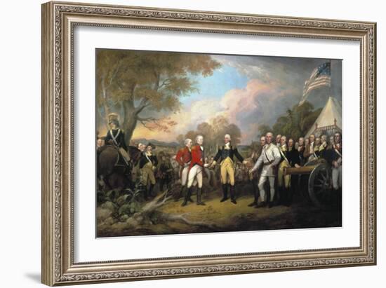 Saratoga: Surrender, 1777-John Trumbull-Framed Giclee Print