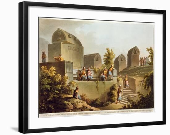 Sarcophagi and Sepulchres, at Harbour at Cacamo, Views in the Ottoman Empire, Published Bowyer-Luigi Mayer-Framed Giclee Print