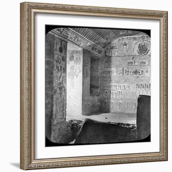 Sarcophagus and Burial Chamber of Rameses Vi, Valley of the Kings, Egypt, C1890-Newton & Co-Framed Photographic Print