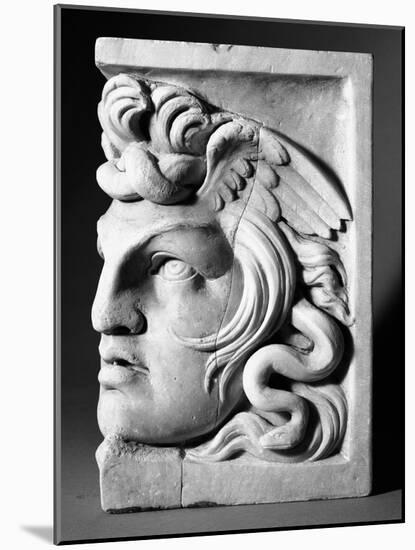 Sarcophagus Corner Fragment (Marble)-Roman-Mounted Giclee Print