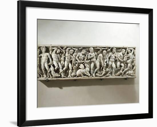 Sarcophagus of Labours of Hercules-null-Framed Giclee Print