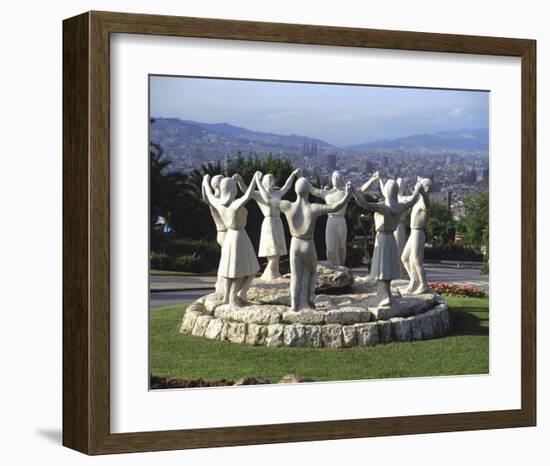 Sardana Montjuic, Barcelona-null-Framed Art Print