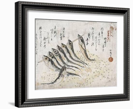 Sardines-Teisai Hokuba-Framed Giclee Print