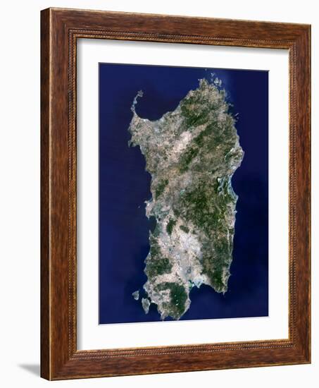 Sardinia, Satellite Image-PLANETOBSERVER-Framed Photographic Print