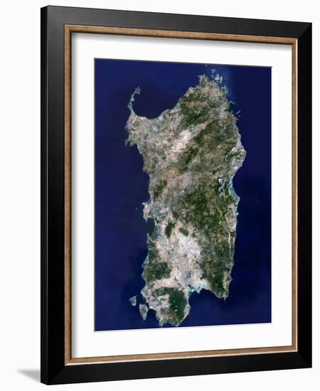 Sardinia, Satellite Image-PLANETOBSERVER-Framed Photographic Print