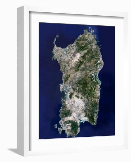 Sardinia, Satellite Image-PLANETOBSERVER-Framed Photographic Print