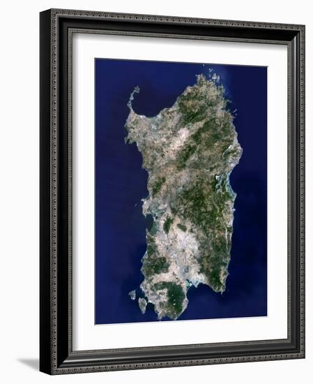 Sardinia, Satellite Image-PLANETOBSERVER-Framed Photographic Print