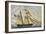 Sardinian Barquentine Cristina, 1829, Watercolour by Pittalunga, Italy, 19th Century-null-Framed Giclee Print