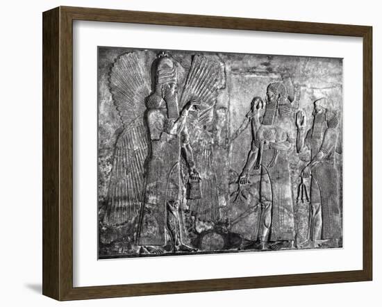 Sargon II Presents Goat to Ahura Mazda-Science Source-Framed Giclee Print