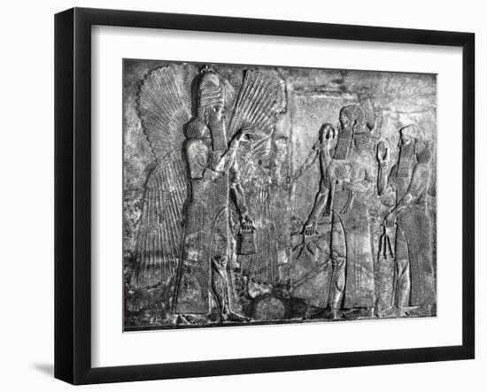 Sargon II Presents Goat to Ahura Mazda-Science Source-Framed Giclee Print