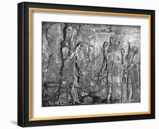 Sargon II Presents Goat to Ahura Mazda-Science Source-Framed Giclee Print