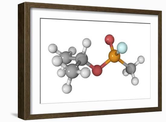 Sarin Nerve Gas Molecule-Laguna Design-Framed Photographic Print