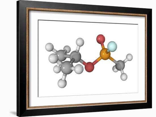 Sarin Nerve Gas Molecule-Laguna Design-Framed Photographic Print