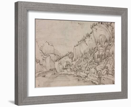 Sarmingstein on the Danube, 1511-Albrecht Altdorfer-Framed Giclee Print