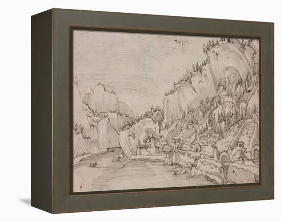 Sarmingstein on the Danube, 1511-Albrecht Altdorfer-Framed Premier Image Canvas