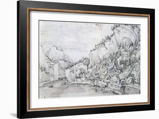 Sarmingstein on the Danube, 16th Century-Albrecht Altdorfer-Framed Giclee Print