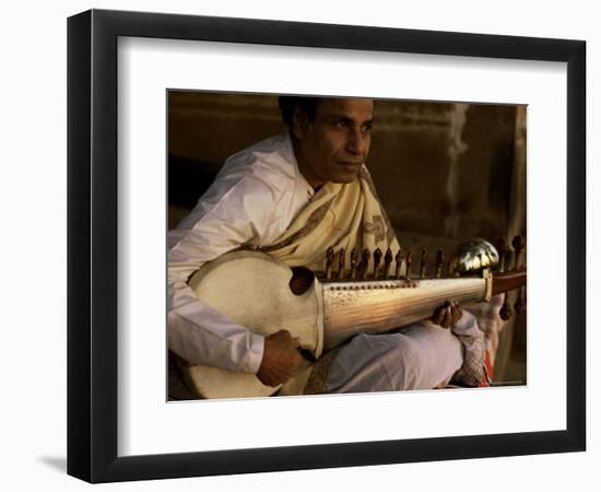 Sarod Player, India-John Henry Claude Wilson-Framed Photographic Print