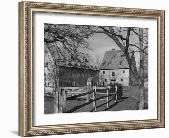 Saron and Saal of Ephrata Cloister at Ephrata, Pennsylvania-GE Kidder Smith-Framed Photographic Print