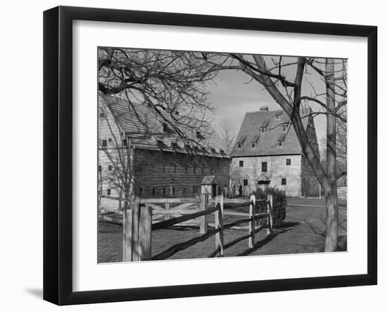Saron and Saal of Ephrata Cloister at Ephrata, Pennsylvania-GE Kidder Smith-Framed Photographic Print