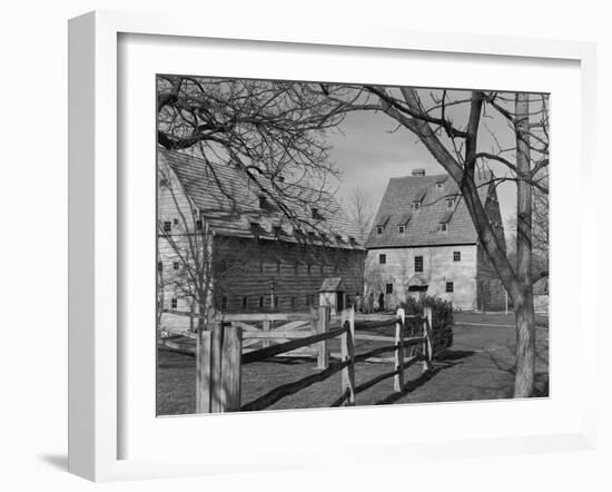 Saron and Saal of Ephrata Cloister at Ephrata, Pennsylvania-GE Kidder Smith-Framed Photographic Print