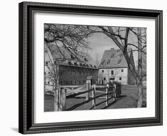 Saron and Saal of Ephrata Cloister at Ephrata, Pennsylvania-GE Kidder Smith-Framed Photographic Print