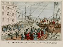 Destruction of Tea in Boston Harbor-Sarony & Major-Framed Art Print