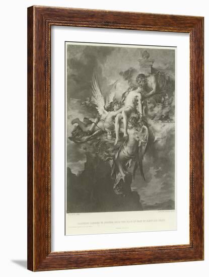 Sarpedon Carried to Jupiter from the Plain of Troy by Sleep and Death-Henri Leopold Levy-Framed Giclee Print