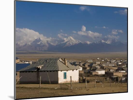 Sary Tash with Mountains in the Background, Kyrgyzstan, Central Asia-Michael Runkel-Mounted Photographic Print