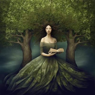 Tree Girl Giclee Print Sasha Art tree-girl-giclee-print-sasha-art