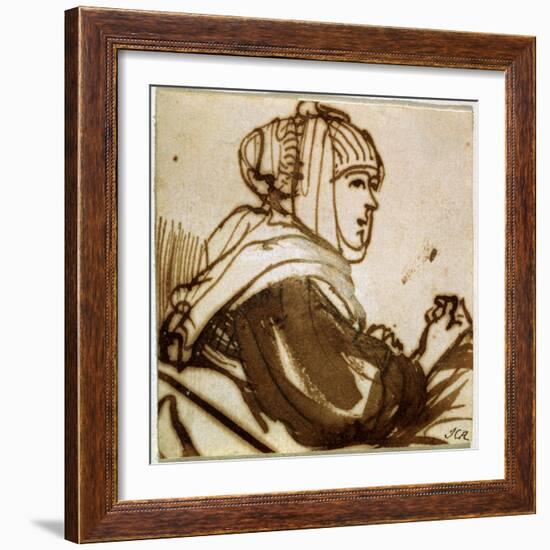 Saskia, 1633-1634-Rembrandt van Rijn-Framed Giclee Print