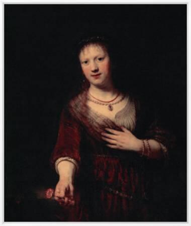 Saskia With A Red Flower Giclee Print Rembrandt Van Rijn Art Com