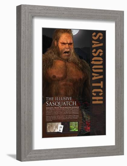 Sasquatch-null-Framed Art Print