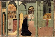 St Francis Speaking with Wolf of Gubbio, from Altarpiece of Holy Sepulchre, 1437-1444-null-Giclee Print