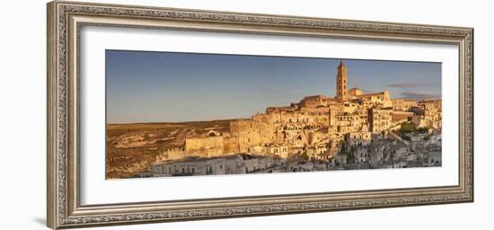 Sasso Barisano and cathedral at sunset, UNESCO World Heritage Site, Matera, Basilicata, Puglia, Ita-Markus Lange-Framed Photographic Print