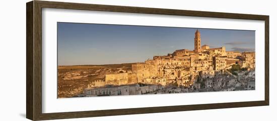 Sasso Barisano and cathedral at sunset, UNESCO World Heritage Site, Matera, Basilicata, Puglia, Ita-Markus Lange-Framed Photographic Print