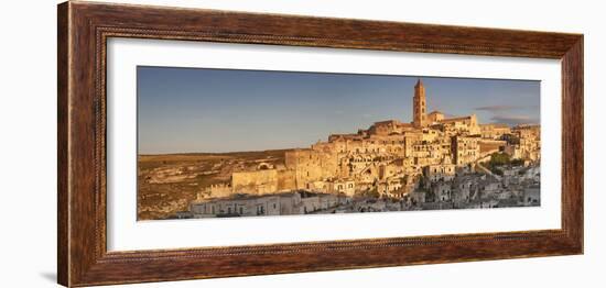 Sasso Barisano and cathedral at sunset, UNESCO World Heritage Site, Matera, Basilicata, Puglia, Ita-Markus Lange-Framed Photographic Print