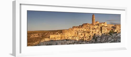 Sasso Barisano and cathedral at sunset, UNESCO World Heritage Site, Matera, Basilicata, Puglia, Ita-Markus Lange-Framed Photographic Print