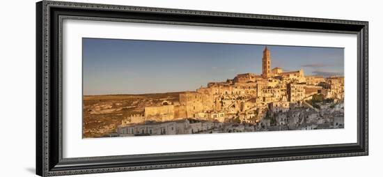 Sasso Barisano and cathedral at sunset, UNESCO World Heritage Site, Matera, Basilicata, Puglia, Ita-Markus Lange-Framed Photographic Print