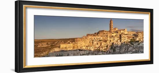 Sasso Barisano and cathedral at sunset, UNESCO World Heritage Site, Matera, Basilicata, Puglia, Ita-Markus Lange-Framed Photographic Print